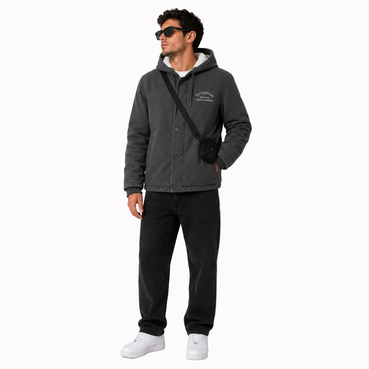 Jaqueta Bomber Masculina de Lã Montevie
