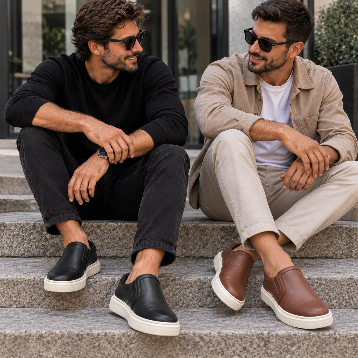 Kit 2 Pares De Sapatênis Masculino Slip On Confortável Montevie