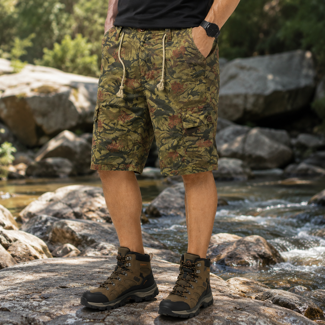 Shorts Camuflado Masculino Outdoor Montevie