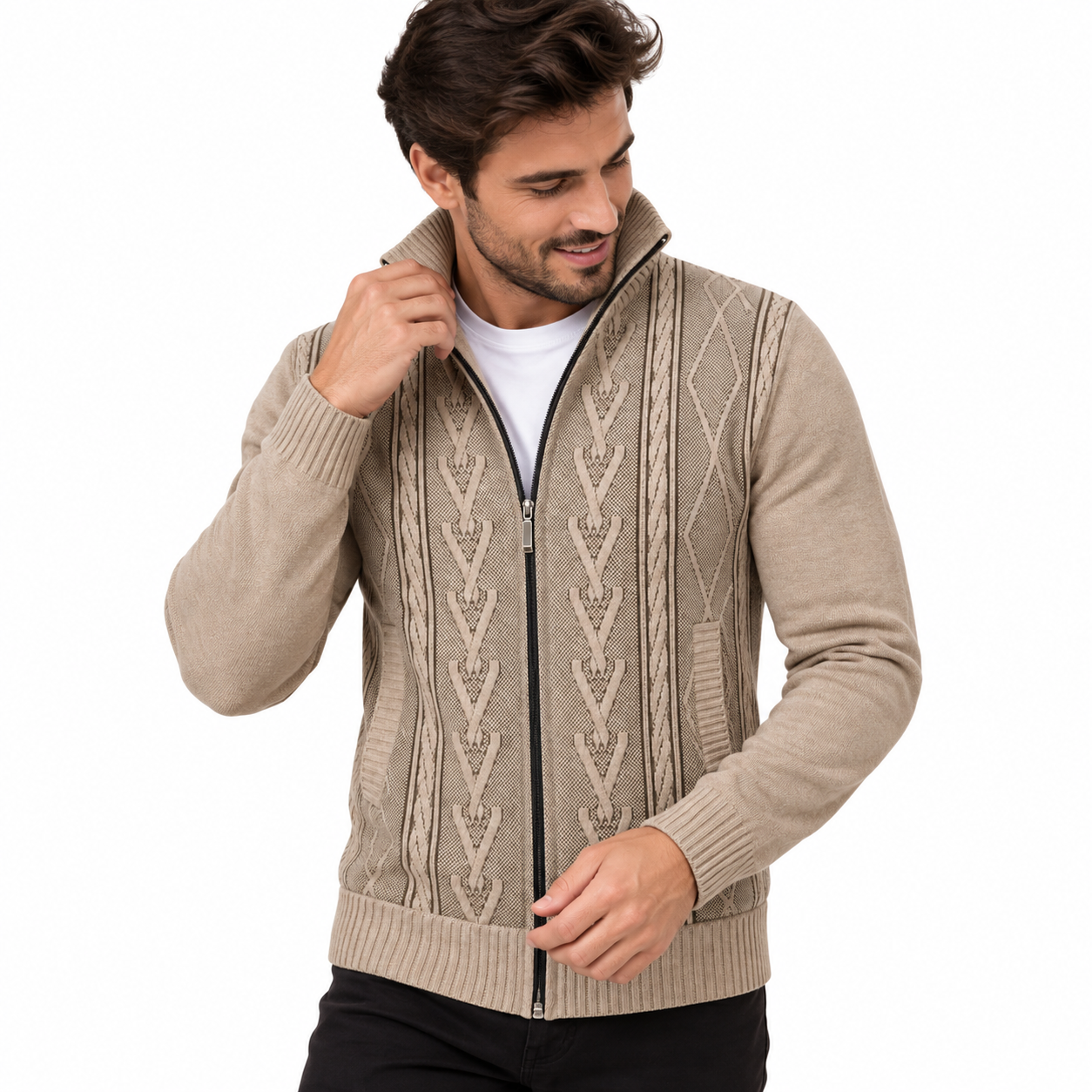 Casaco de Malha Cashmere Masculino Montevie