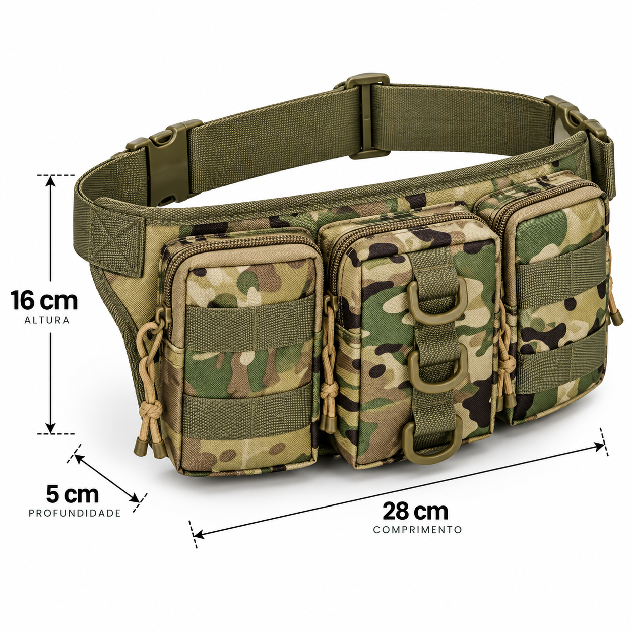 Bolsa de Cintura Impermeável para Trilha e Camping Montevie