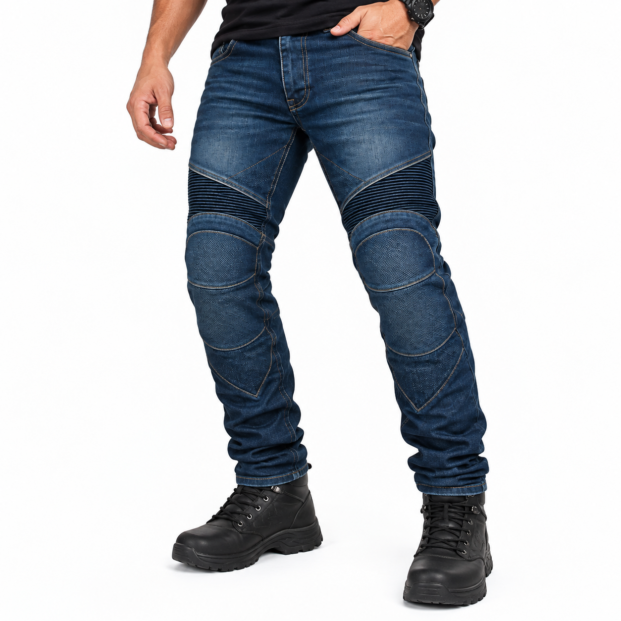 Calça Jeans Motociclista Antiqueda Montevie
