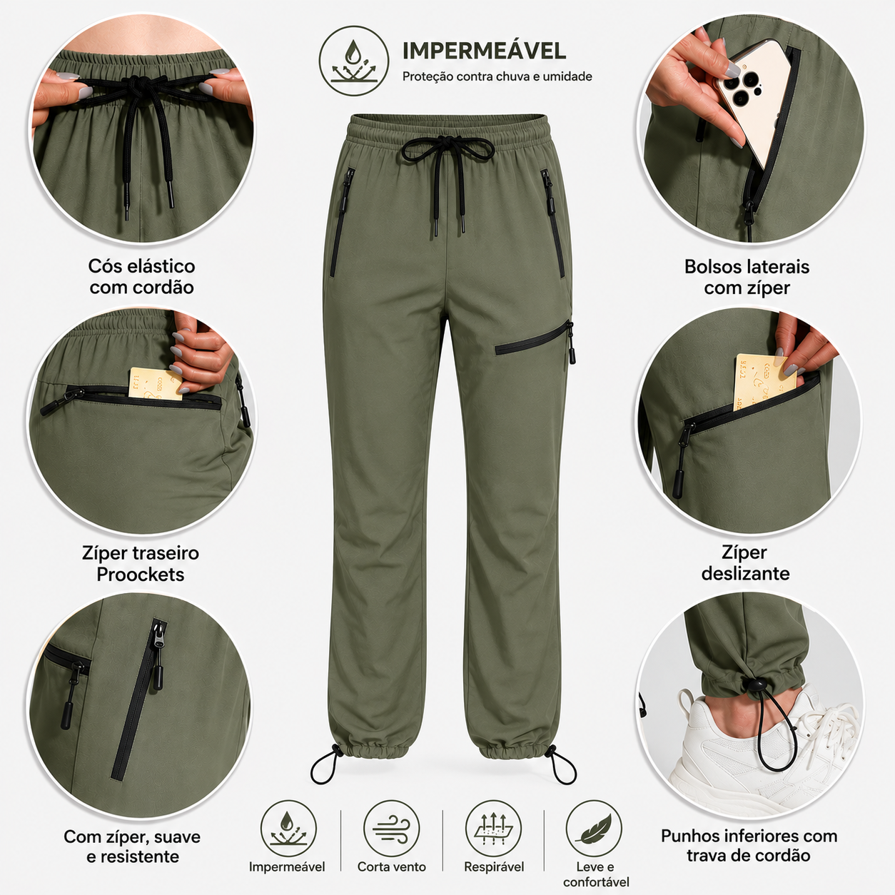 Calça Feminina Trail Impermeável Montevie