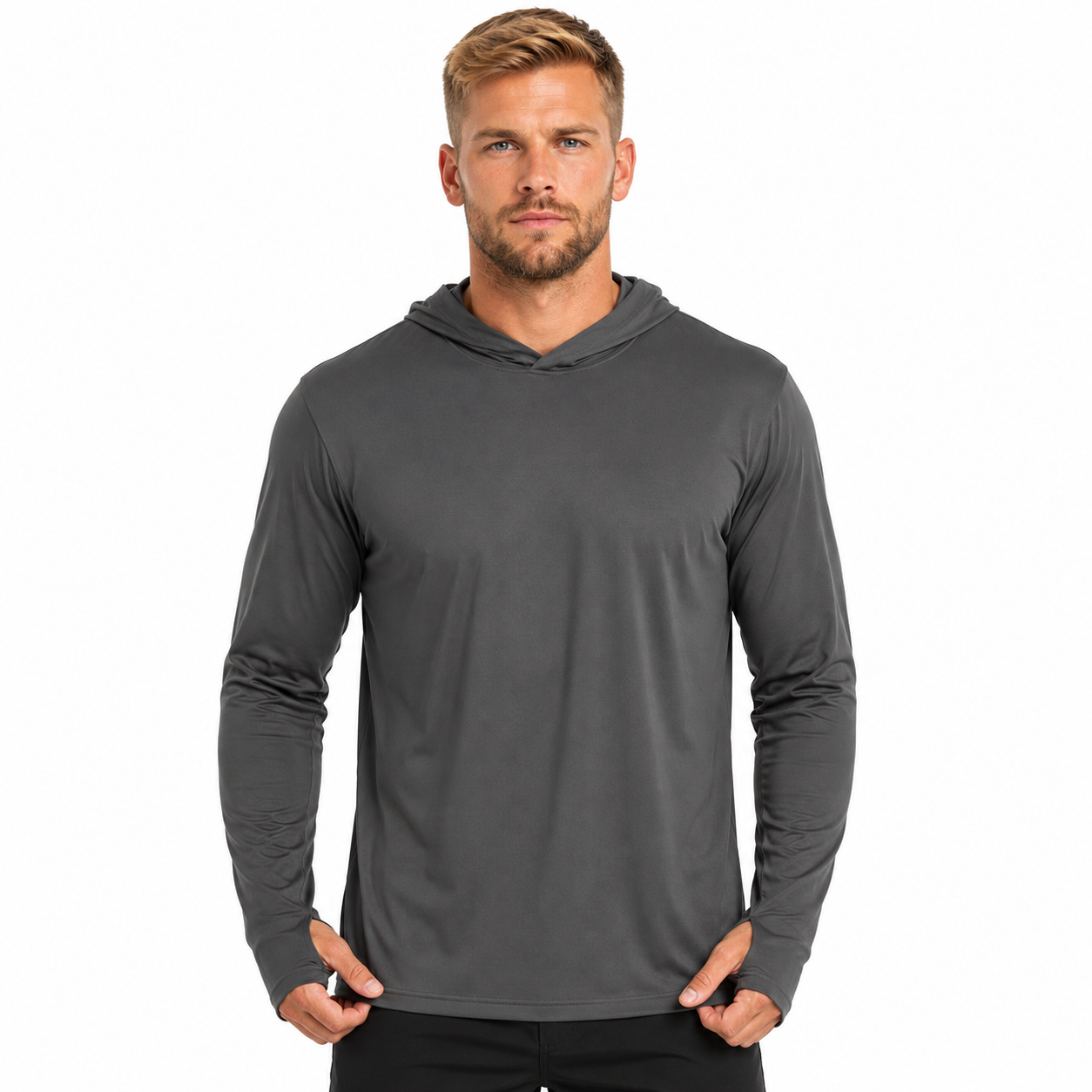 Blusa Masculina Térmica Anti-UV com Capuz Montevie