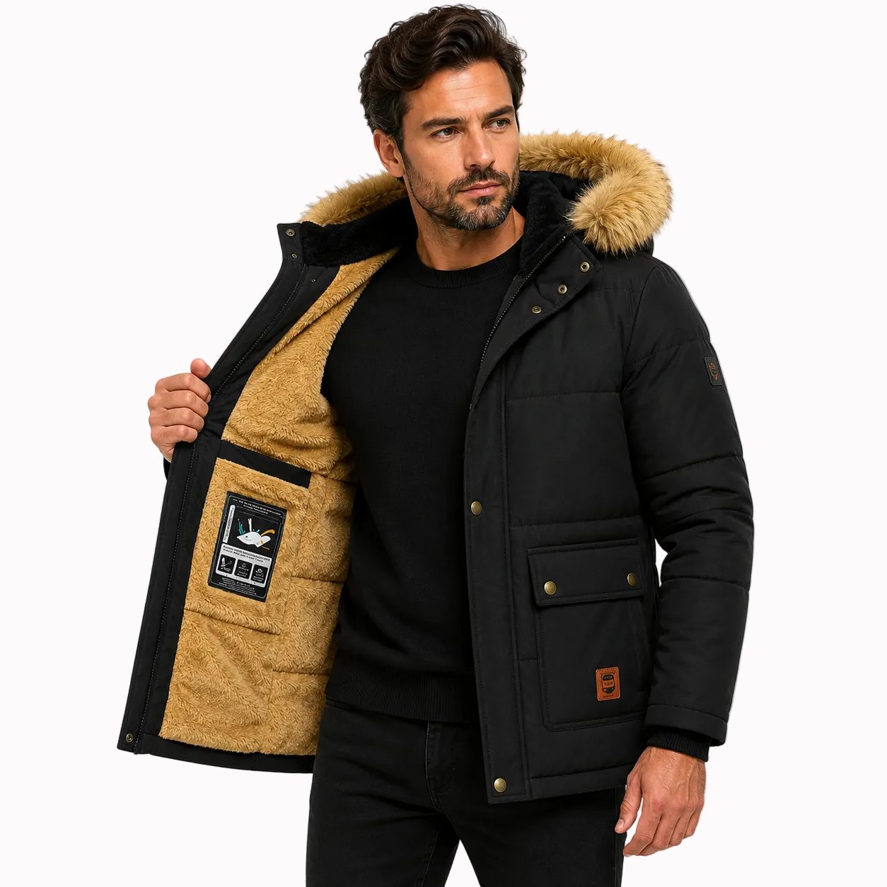 Jaqueta Parka Masculina Interior Lã Vie