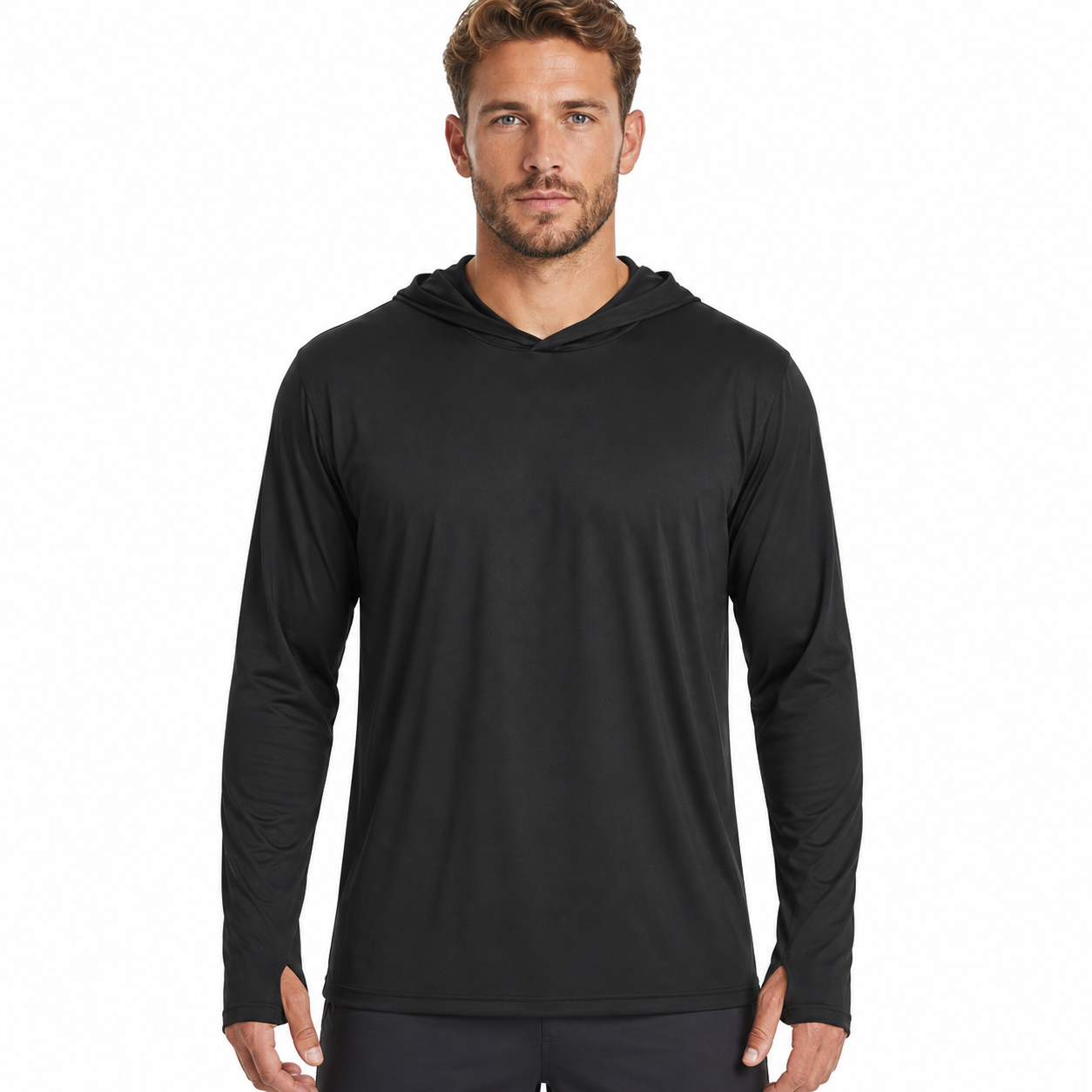 Blusa Masculina Térmica Anti-UV com Capuz Montevie