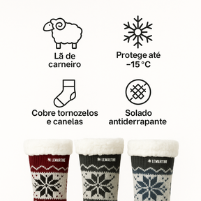[COMPRE 2 LEVE 3] Kit Meias de Lã Térmicas (OFERTA DE INVERNO)