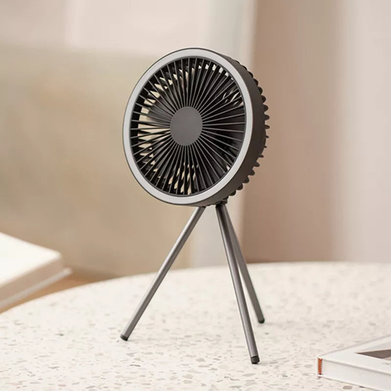 Ventilador de Camping Portátil com Luz 10000mAh