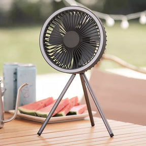 Ventilador de Camping Portátil com Luz 10000mAh