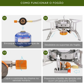 Fogareiro Portátil com Acendedor Embutido Montevie