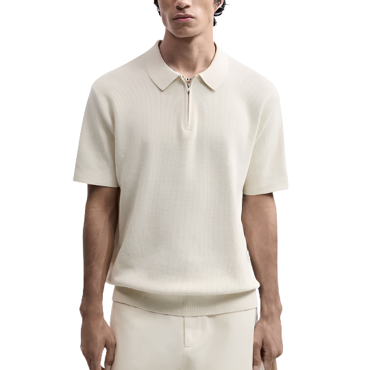 Polo Casual Masculina com Zíper