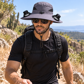 Chapéu Com 2 Ventiladores Masculino Montevie