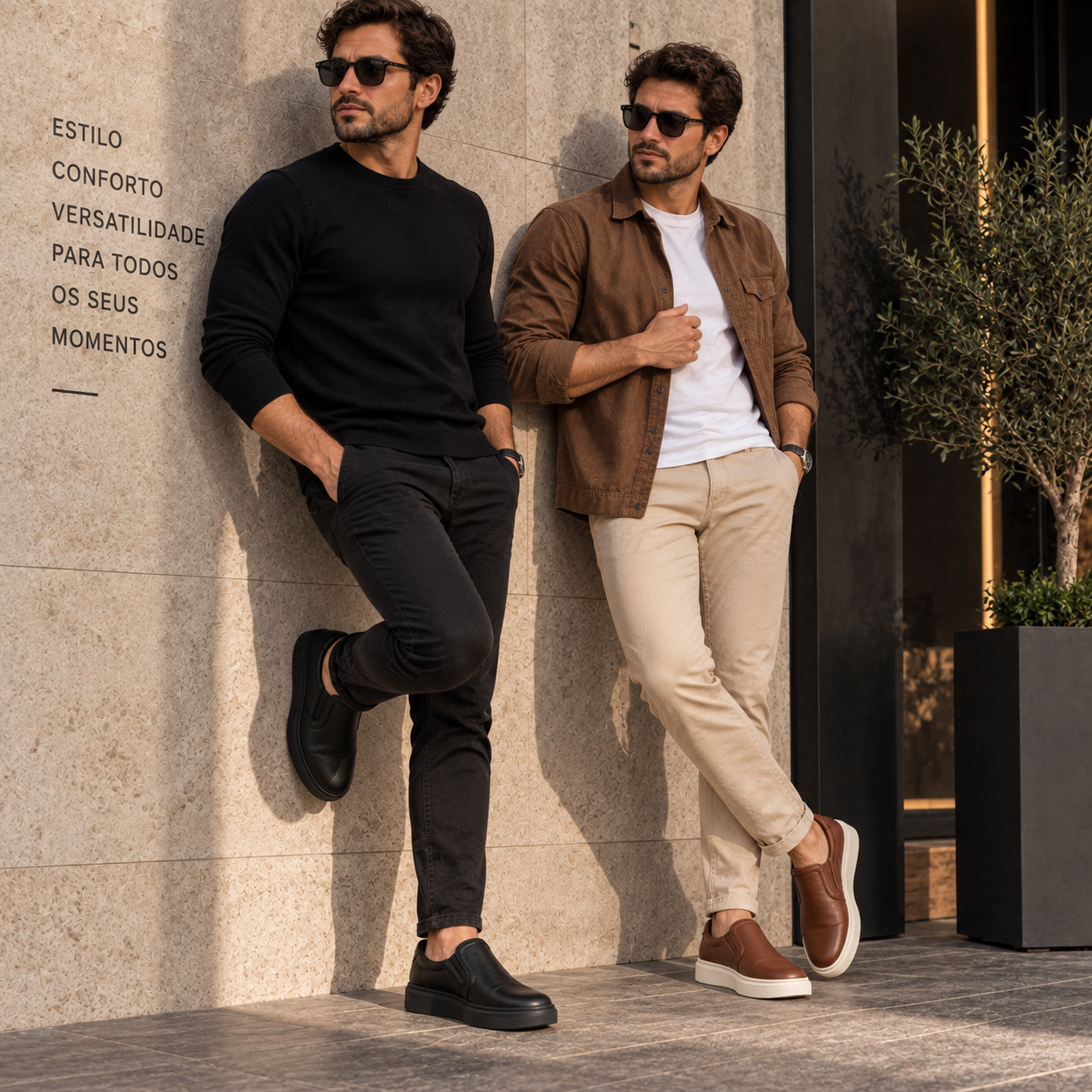 Kit 2 Pares De Sapatênis Masculino Slip On Confortável Montevie