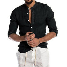 Camisa Masculina de Linho Elegante Old Money – Estilo Sofisticado