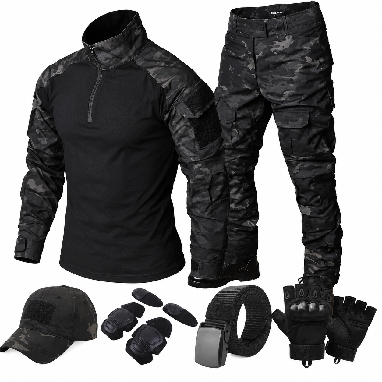 Conjunto Tático Camuflado 6 Peças Montevie