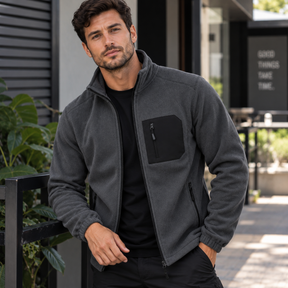 Jaqueta Fleece Tech Masculina Gola Alta Montevie