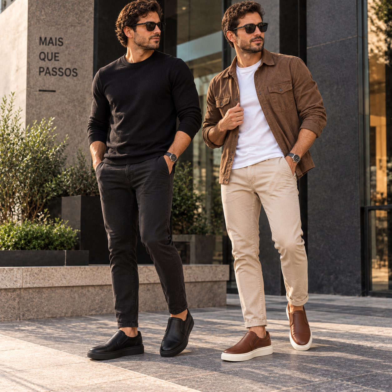 Kit 2 Pares De Sapatênis Masculino Slip On Confortável Montevie