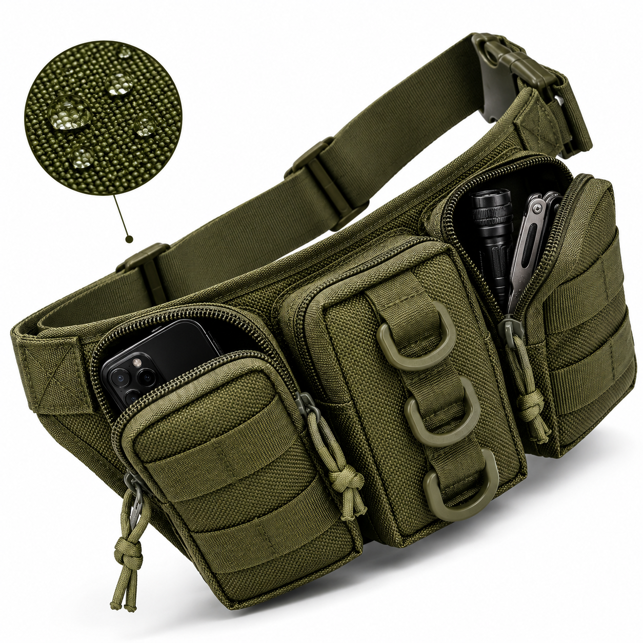 Bolsa de Cintura Impermeável para Trilha e Camping Montevie