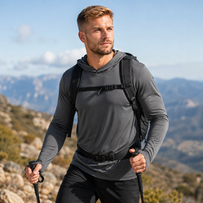 Blusa Masculina Térmica Anti-UV com Capuz Montevie