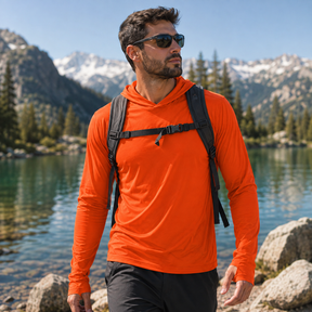 Blusa Masculina Térmica Anti-UV com Capuz Montevie