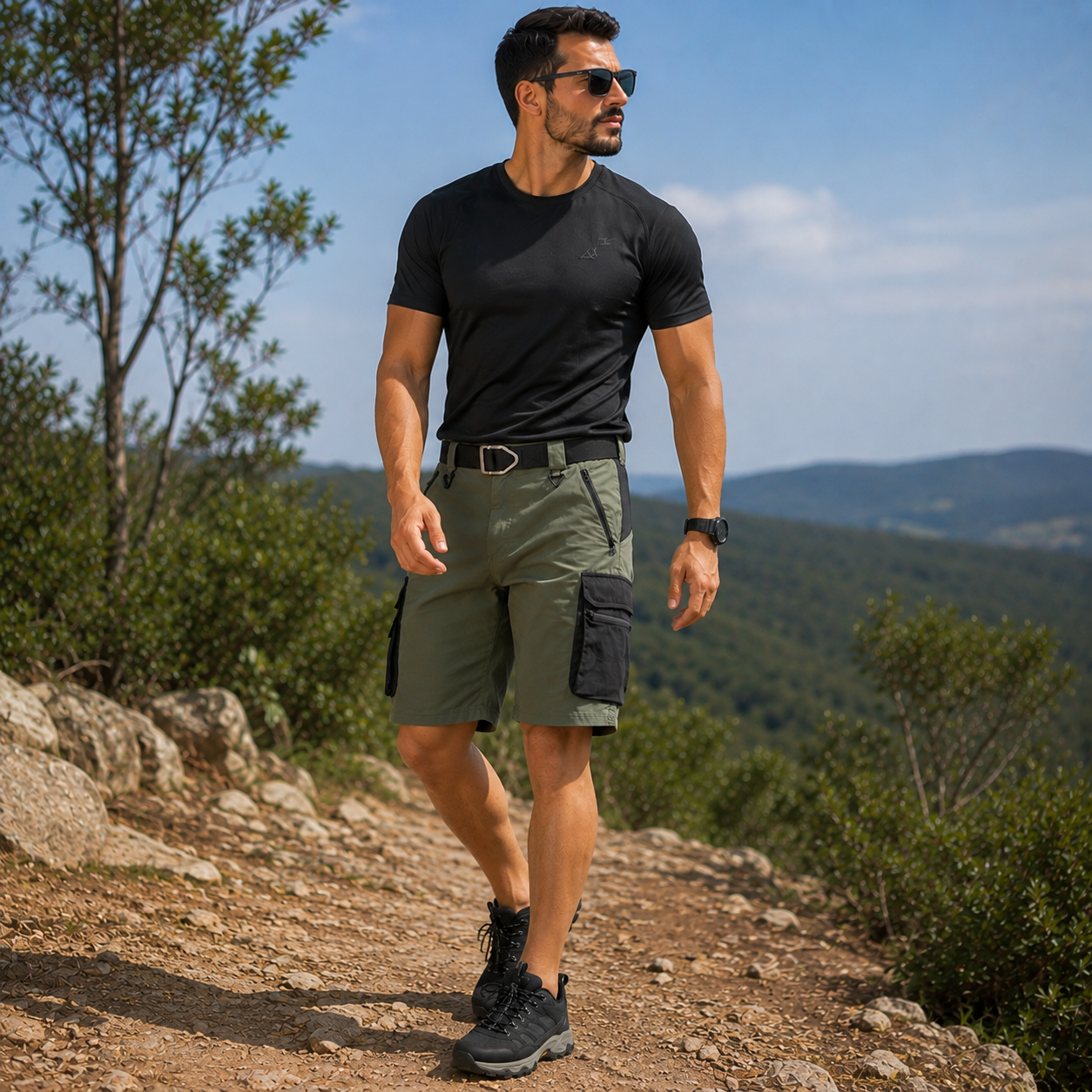 Bermuda Masculina Militar Impermeável Montevie