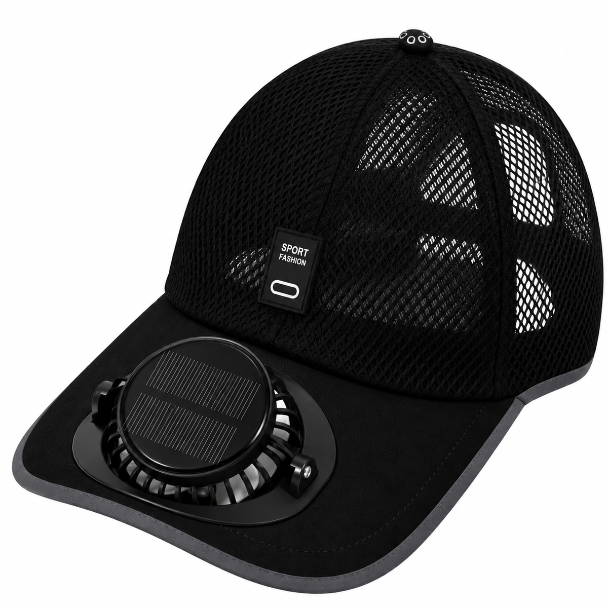 Boné Respirável Com Ventilador Solar Masculino Montevie