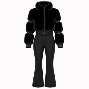 Macacão Feminino Ski Noir Impermeável Térmico Premium Montevie
