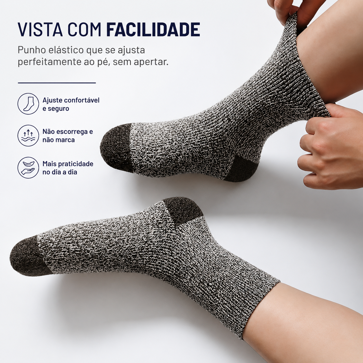 5 Pares de Meias De Lã Masculino Montevie