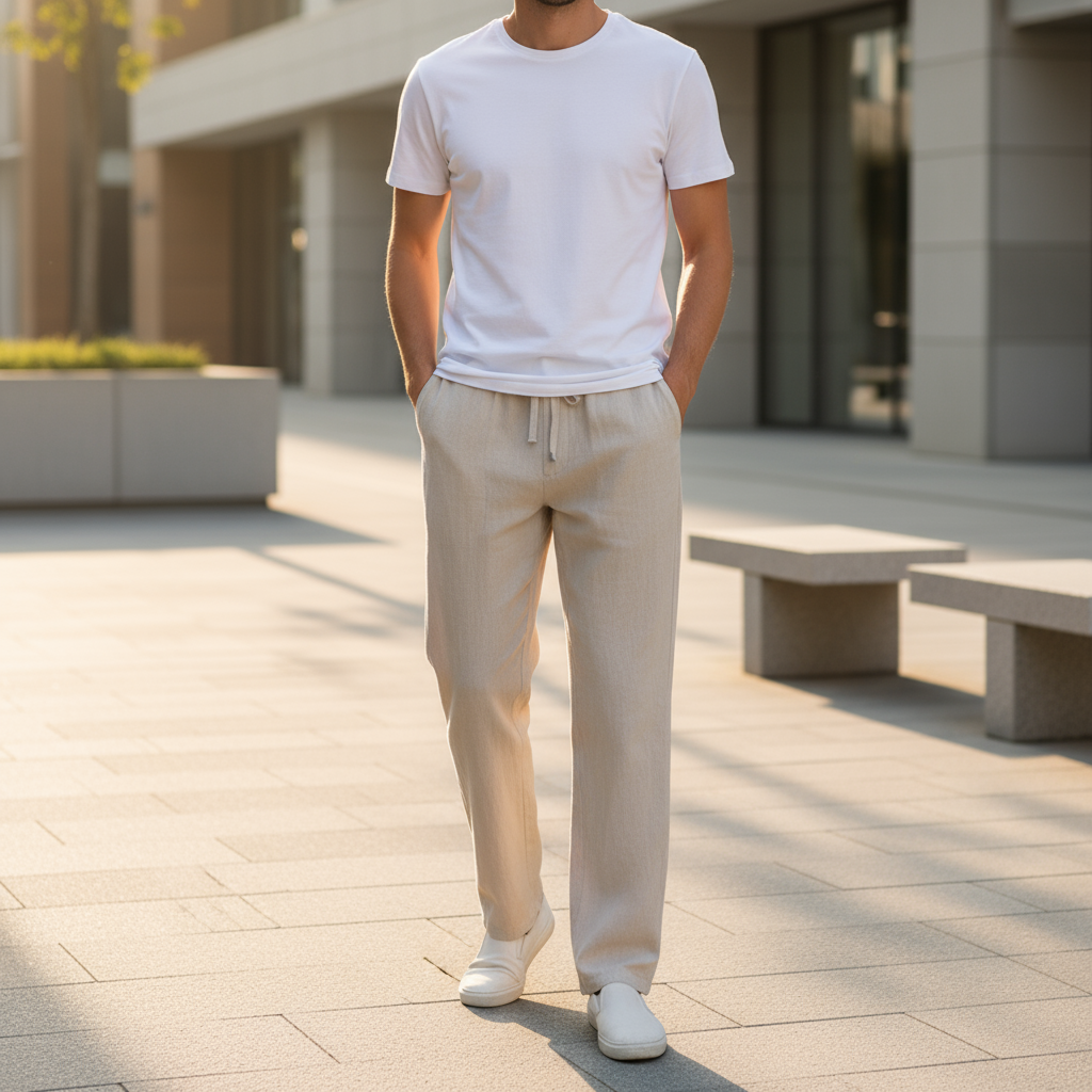 Calça de Linho Premium Old Money Masculina